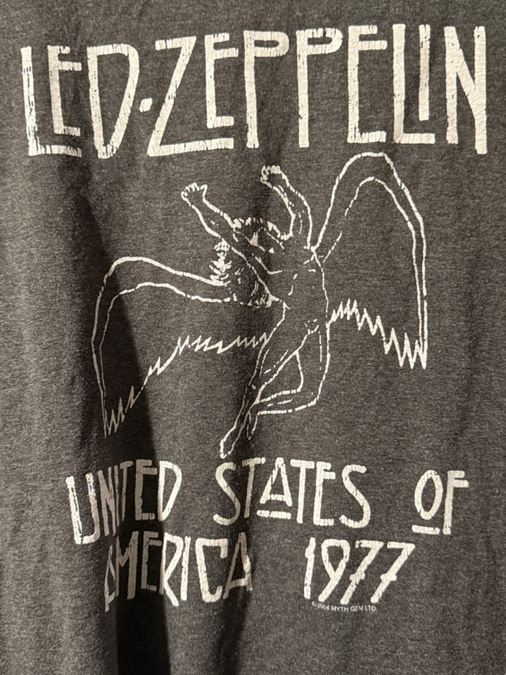 Led Zeppelin Charcoal Gray Short Sleeve Band Tee Medium - Picture 6 of 7